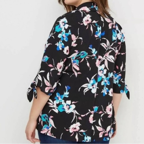 Lane Bryant Floral Black Blazer - Picture 2 of 11